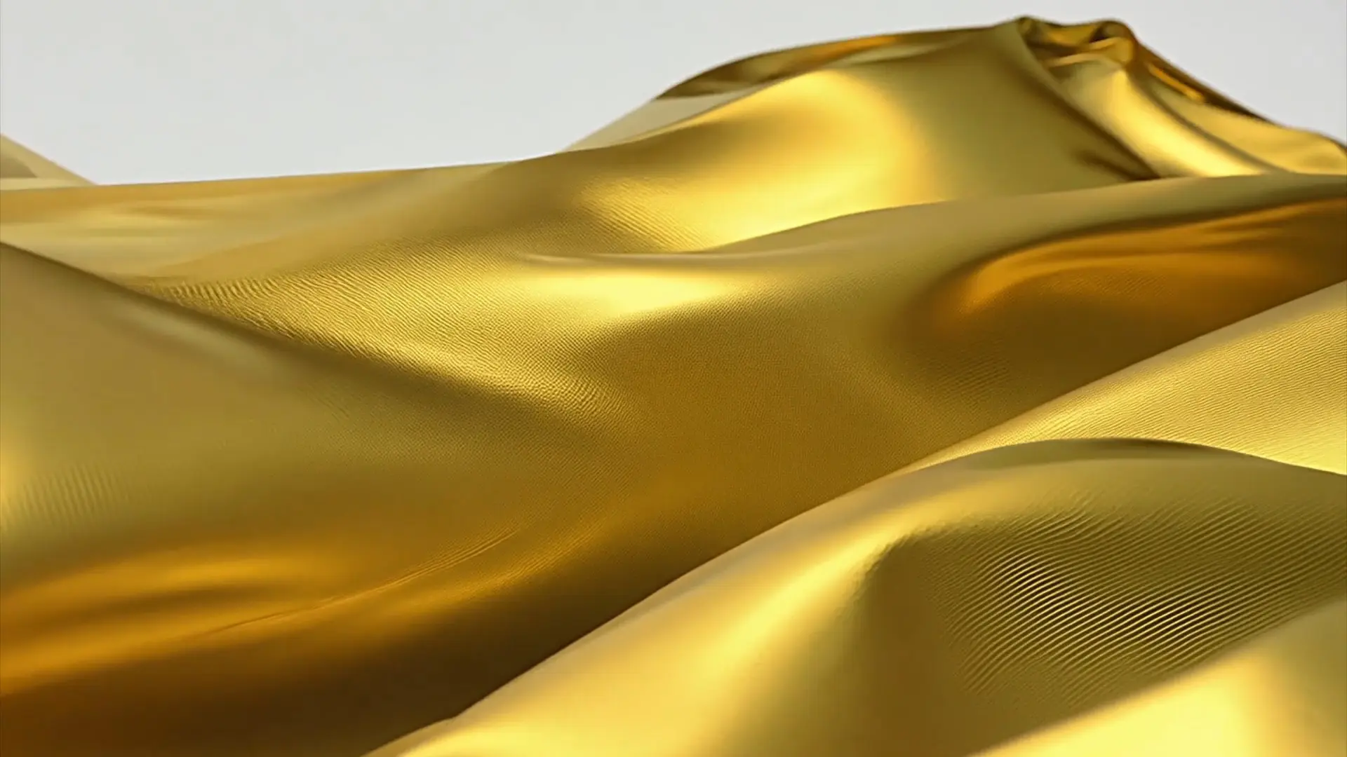 Luxurious Golden Satin Fabric Stock Video Background